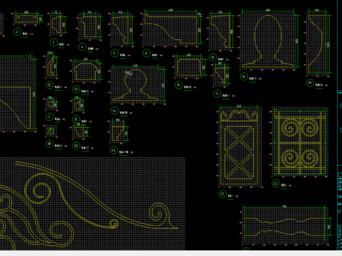  某别墅石材装饰CAD 