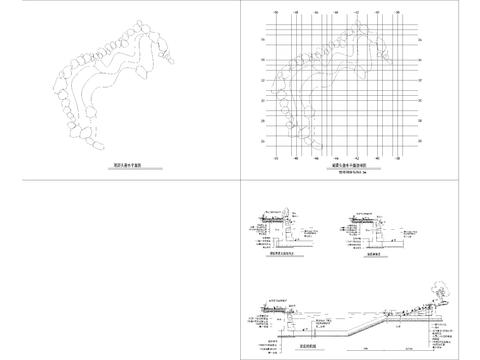  湖源头叠水CAD节点大样 