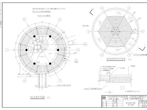  圆亭建施cad大样图 