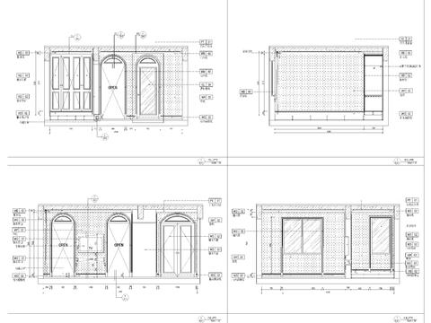  卧室及卫生间立面 