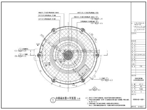  点状水景节点详图 