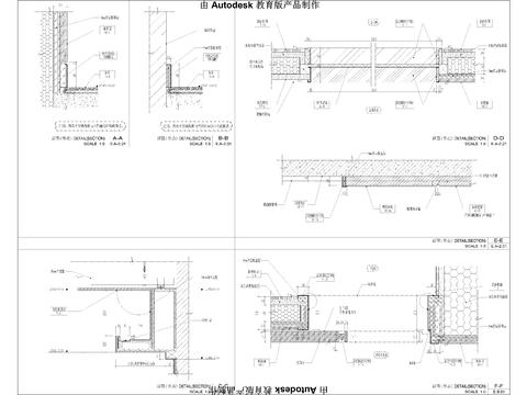  客房墙身剖面节点大样图 