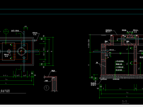  化粪池节点大样图 