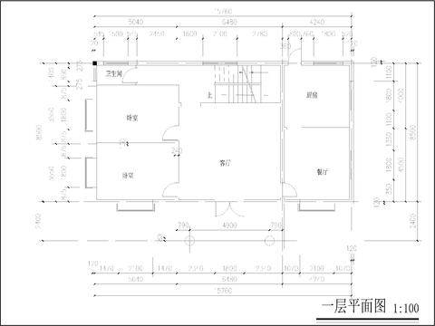  农村自建房 独栋别墅cad平面图 