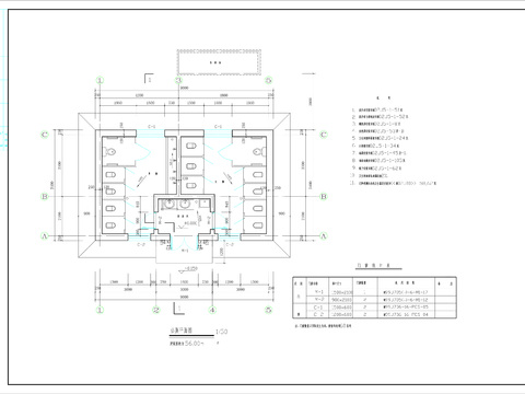  公厕cad施工图 