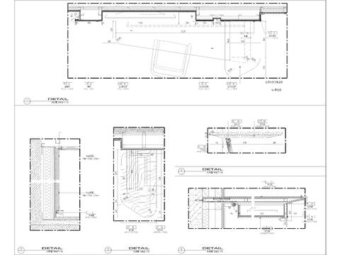  书桌及床背板cad大样图 