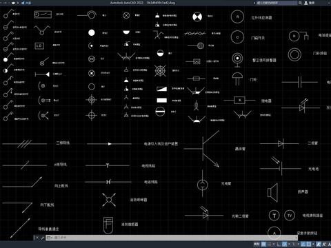  开关插座cad图库 