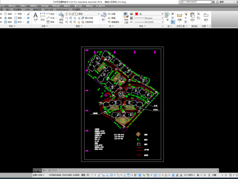 小区规划景观cad平面图 