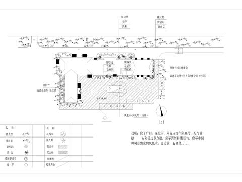  某修理廠綠化設計cad施工圖 