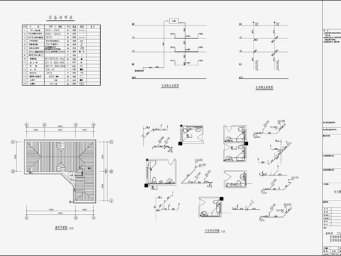  自建房建筑給排水cad施工圖 