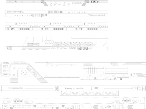  现代消防扑救场地图案样式cad图库 