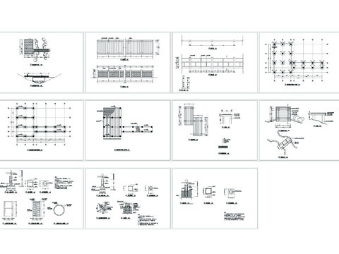  栈桥及观景平台CAD节点大样 
