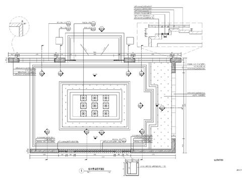  现代组合景墙节点大样图 