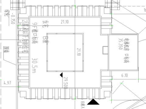  大厦总平面图cad图库 