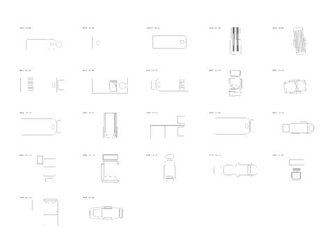  现代按摩床 按摩椅cad图库 