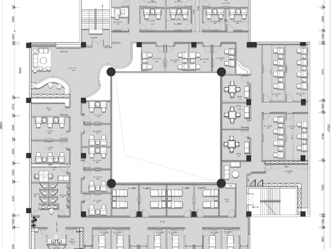  足浴按摩休闲会所cad平面图 