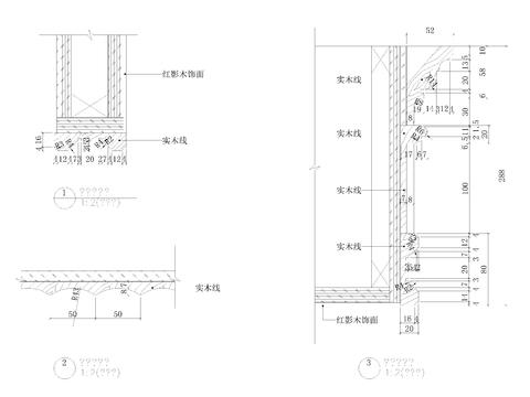  卧室书柜cad大样 
