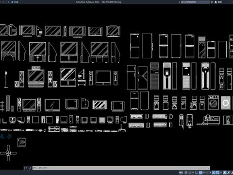 电器立面CAD图库 