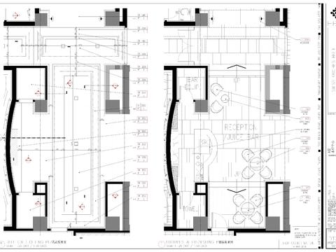  水疗会所接待处平面图 