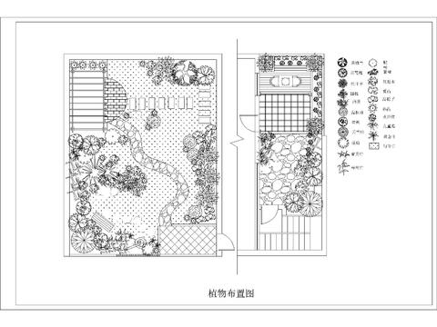  別墅庭院CAD施工圖 