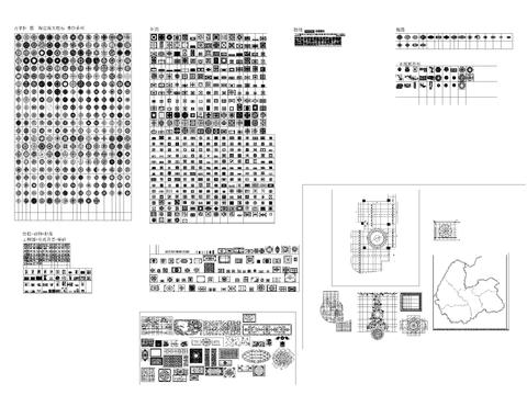  拼花素材CAD施工图 