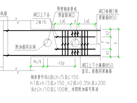  地下室底板后浇带超前止水构造设计cad施工图 