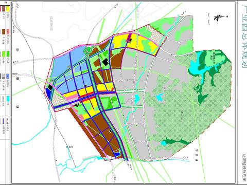  产业园土地利用规划cad平面图 