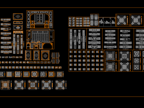  2022年中式图块CAD施工图 