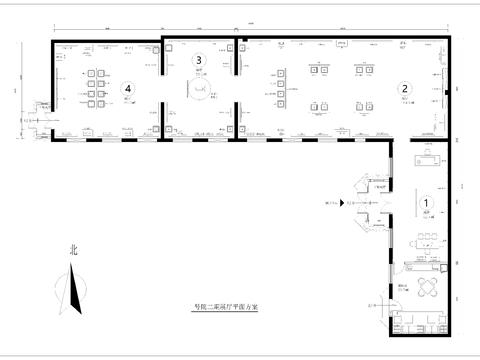  書(shū)畫(huà)展廳平面CAD施工圖 