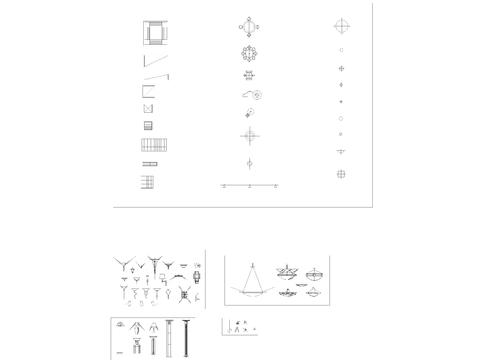  灯具平面图块 