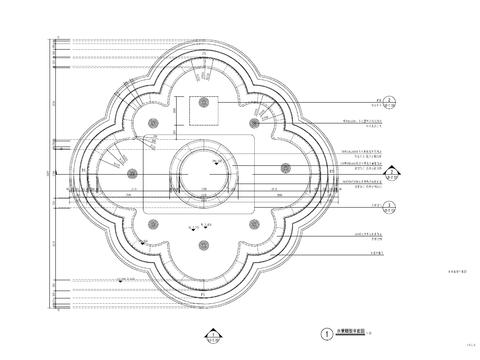 欧式雕塑水景cad节点大样图 