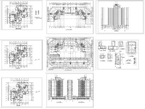  高層建筑CAD施工圖 