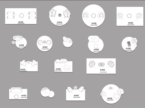  休闲桌椅 洽谈桌椅CAD图库 