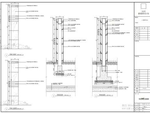  景墙cad节点大样图 