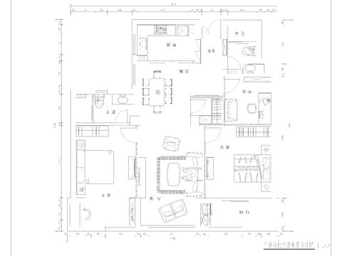  攬琴苑大平層CAD施工圖 