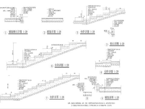  步道铺装cad大样图 