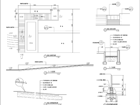  残疾人坡道节点大样 