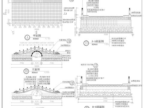  古桥诺干经典样式节点大样 