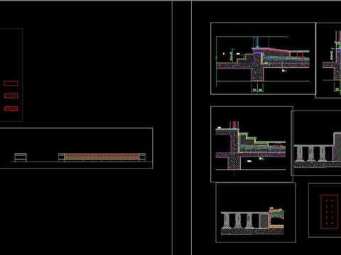  绿墙广告版万能支撑器cad大样 