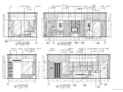  129套多空间节点 别墅 KTV 酒店cad大样图 