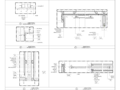  墙身造型背景cad大样图 