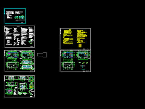  天岗湖村部给排水CAD施工图 