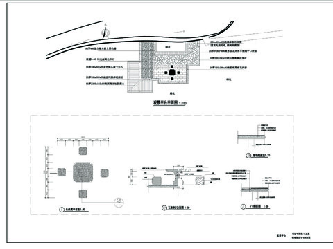  观景平台cad详图 