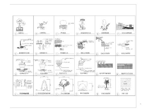 种植设计 施工说明 种植施工做法cad大样图 