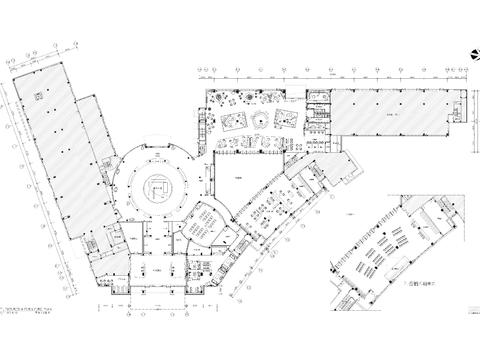  5260㎡售楼处cad平面图 