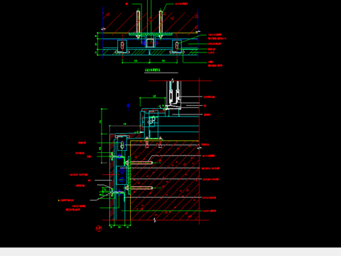  石材立柱cad节点图 