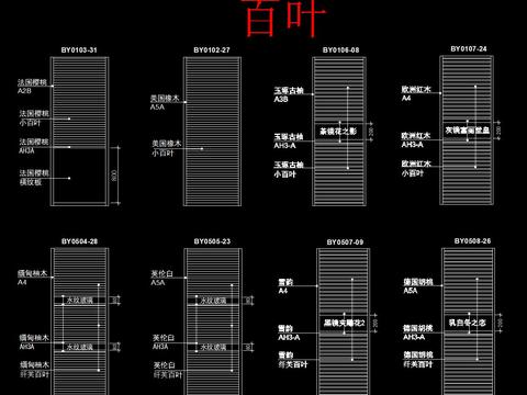 标准常用移门CAD图库 