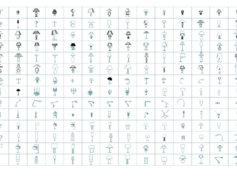  灯具cad图库 
