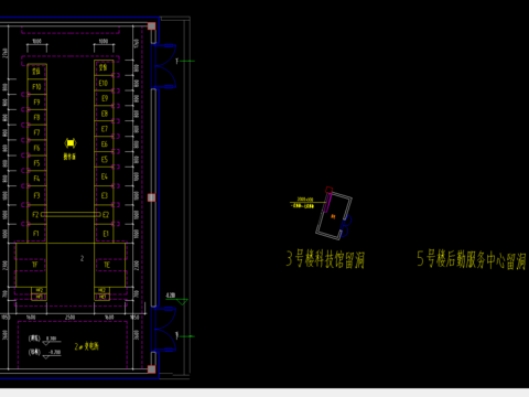  市级机关后勤服务中心cad电路布置图 