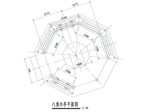  八角木亭CAD节点大样 